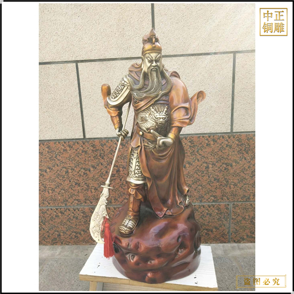 橫刀武財神關羽銅像